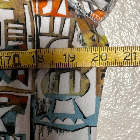 Zenergy By Chico’s Size 3 (US XL 16) Multicolor Abstract Crew Short-sleeve Top - Picture 10 of 14
